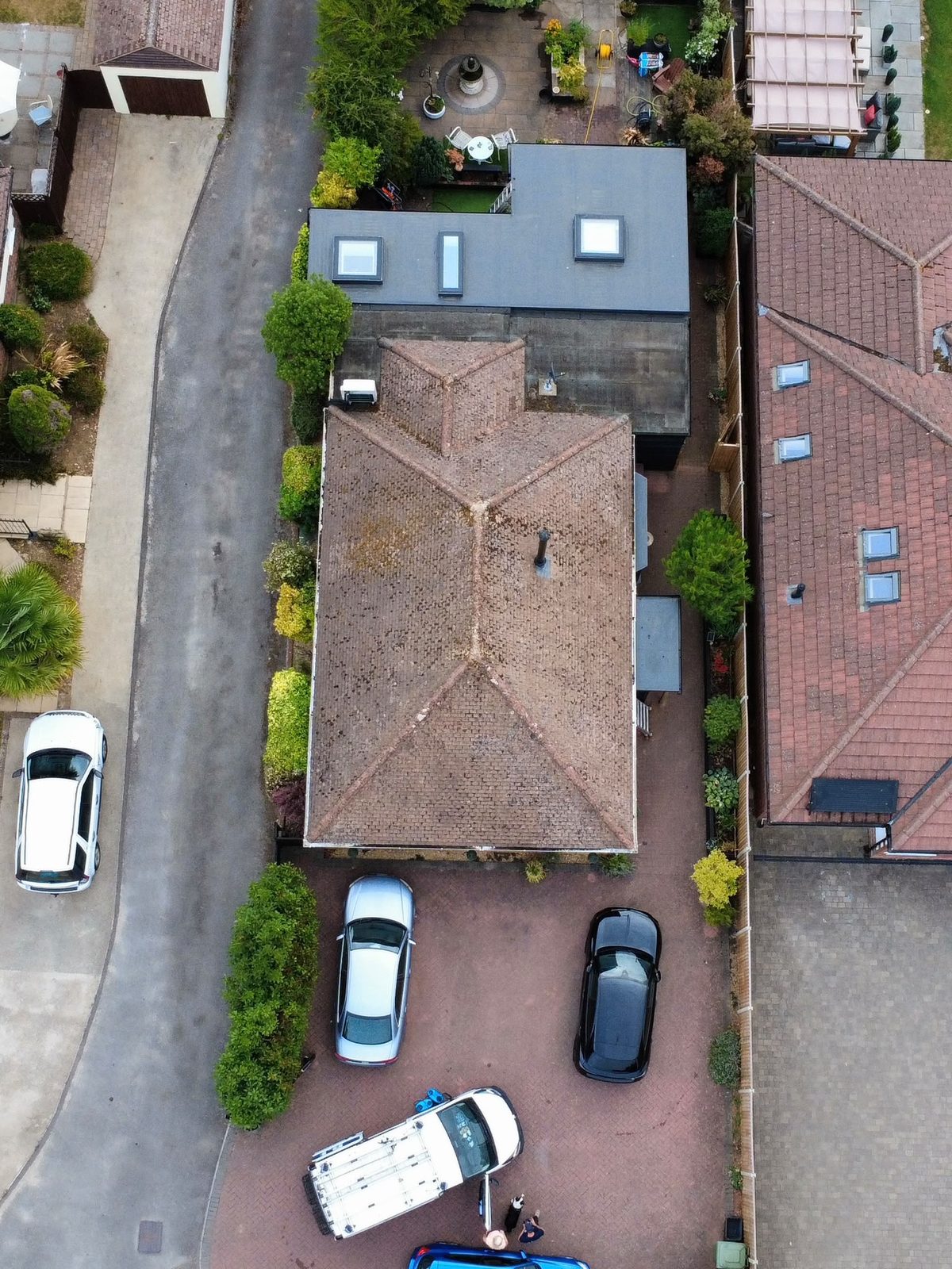 Aerial of a Waterlooville detached home — recent partner clean